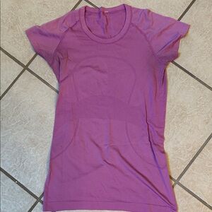 lululemon athletica Short Sleeve pink purple color